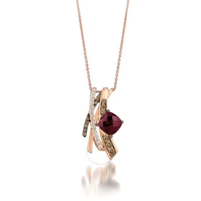 Le Vian Ladies' Semi Precious Fashion Pendant In 14k Strawberry Gold In Red