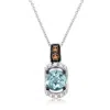 Le Vian Ladies' Semi Precious Fashion Pendant In 14k Vanilla Gold In Blue