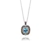 Le Vian Ladies' Semi Precious Fashion Pendant In 14k Vanilla Gold In Blue