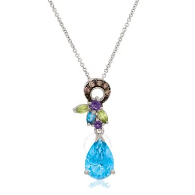 Le Vian Ladies' Semi Precious Fashion Pendant In 14k Vanilla Gold In Blue