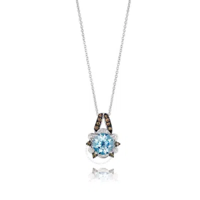 Le Vian Ladies' Semi Precious Fashion Pendant In 14k Vanilla Gold In Blue