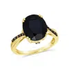 Le Vian Ladies Semi Precious Ring Featuring 3 7/8 Cts. Onyx Set In 14k Honey Gold In Yellow