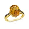 Le Vian Ladies Semi Precious Ring Featuring 4 1/4 Cts. Cinnamon Citrine Set In 14k Honey Gold In Yellow
