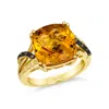 Le Vian Ladies Semi Precious Ring Featuring 6 3/4 Cts. Cinnamon Citrine Set In 14k Honey Gold In Yellow