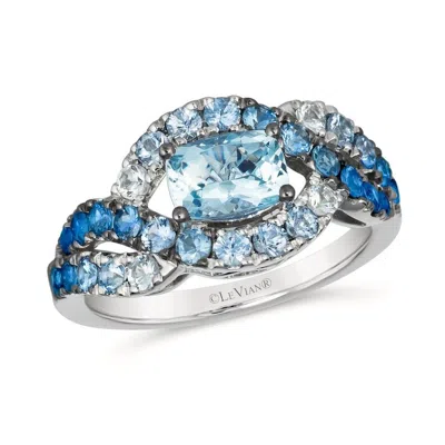 Le Vian Ladies Semi-precious Cocktail Rings Set In 14k Vanilla Gold Ttaf 35 In Blue