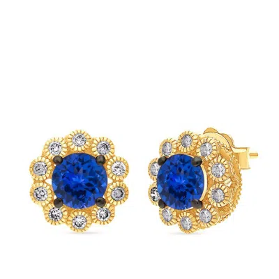 Le Vian Ladies Semi-precious Stud Earrings Set In 14k Honey Gold Labv 79