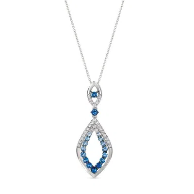 Le Vian Ladies Shades Necklaces Set In 14k Vanilla Gold In Blue
