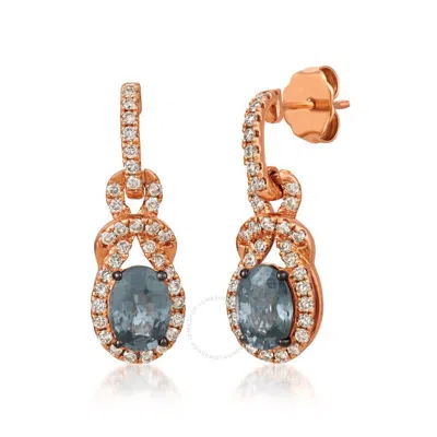 Le Vian Ladies Soothing Gray Spinel Earrings Set In 14k Strawberry Gold In Rose Gold-tone