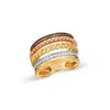 Le Vian Ladies Stacking Rings Set In 14k Tri Color Gold In Gold