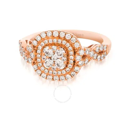 Le Vian Ladies Strawberry And Vanilla Ring In 14k Strawberry Gold In Pink/rose Gold Tone/gold Tone