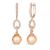 LE VIAN LE VIAN LADIES STRAWBERRY PEARL COLLECTION EARRINGS SET IN 14K STRAWBERRY GOLD