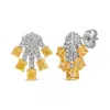 Le Vian Ladies Sunny Yellow Diamonds Earrings Set In P14 Two Tone Gold In Gold