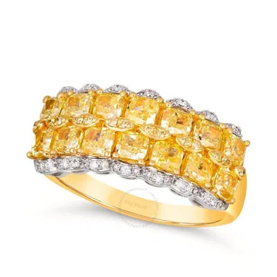 Le Vian Ladies Sunny Yellow Diamonds Rings Set In Two Tone Platinum And 14k Honey Gold In Two-tone