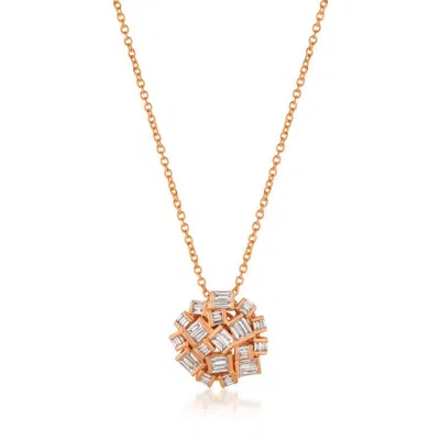 Le Vian Ladies' Vanilla Diamonds Fashion Pendant In 14k Strawberry Gold In White