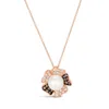 Le Vian 14k Strawberry Gold 0.46 Ct. Tw. Diamond 8mm Pearl Pendant Necklace In Multi