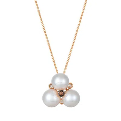 Le Vian Ladies' Wisdom Pearls Fashion Pendant In 14k Strawberry Gold In White
