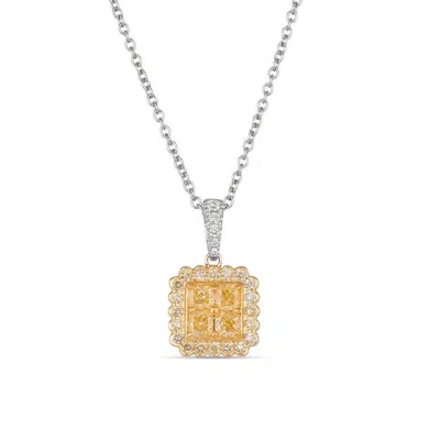 Le Vian Ladies Yellow Diamond Necklaces Set In P18 Two Tone Gold In Orange