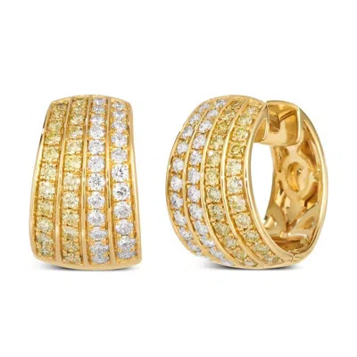 Le Vian Ladies Yellow Diamonds Earrings Set In 14k Honey Gold
