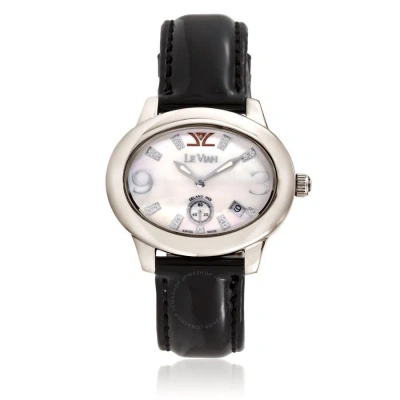 Le Vian Time Quartz White Dial Men's Watch Zag 217 In Black / White