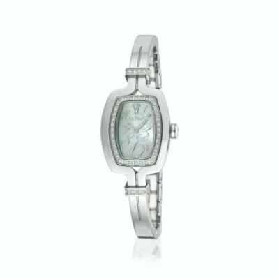 Pre-owned Le Vian Levian Stainless Steel H-i Si2 Diamond 0.29 Cts Bangle Watch