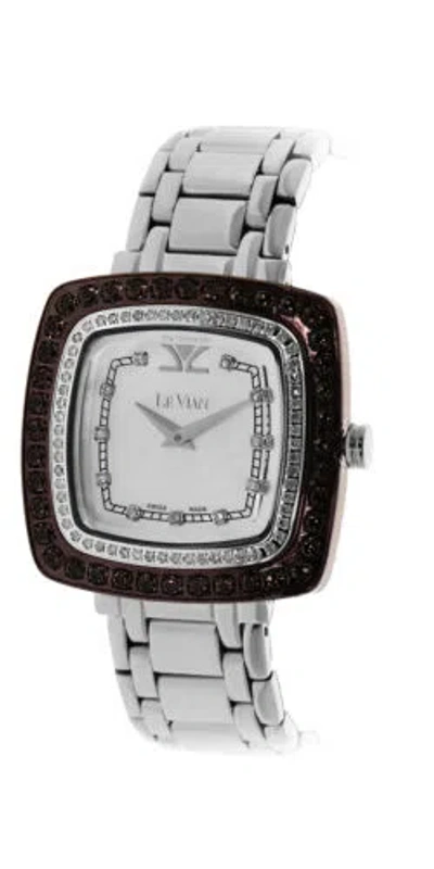 Pre-owned Le Vian Levian Watch Featuring Vanilla Diamonds In Stainless Steel Strap