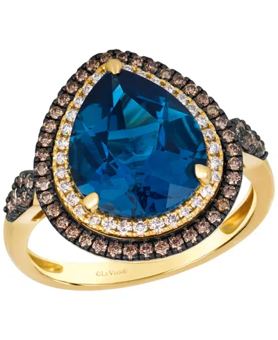 Le Vian London Blue Topaz (4-1/2 Ct. T.w.), Diamond (0.45 Ct. T.w.) Ring In 14k Strawberry Gold (also Availa