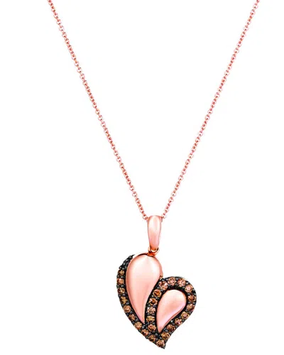 Le Vian ® Love 14k Two-tone 0.48 Ct. Tw. Diamond Pendant Necklace In Gold