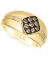 Le Vian Men's Chocolate Diamond & Nude Diamond Cluster Ring (1/2 Ct. T.w.) In 14k Gold In Gold