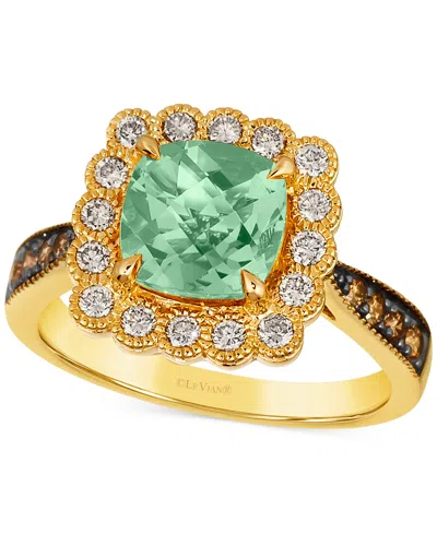 Le Vian Mint Julep Quartz (2-1/5 Ct. T.w.) & Diamond (1/2 Ct. T.w.) Halo Ring In 14k Gold