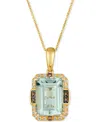 Le Vian Mint Julep Quartz (6-3/4 Ct. T.w.) & Diamond (1/4 Ct. T.w.) Halo Adjustable 20" Pendant Necklace In In No Color