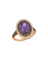Le Vian ® Modern Romance 14k Rose Gold 3.03 Ct. Tw. Diamond & Amethyst Half-eternity Ring