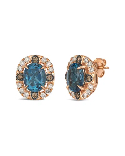 Le Vian ® Modern Romance 14k Rose Gold 4.70 Ct. Tw. Diamond & Topaz Earrings