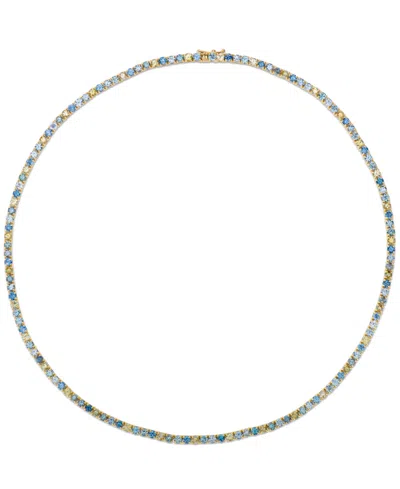 Le Vian Montana Sapphire Tennis Necklace (18.18 Ct. T.w.) In 14k Yellow Gold
