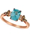 LE VIAN MORGANITE (1-1/20 CT. T.W.) & DIAMOND (1/5 CT. T.W.) RING IN 14K ROSE GOLD (ALSO IN BLUE ZIRCON OR S