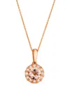 Le Vian Morganite (.88 Ct. T.w.) And Vanilla Diamond Pendant Necklace (.16 Ct. T.w.) In 14k Strawberry Gold In Gold