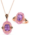 Le Vian Multi Gemstone 2 1 3 Ct. T.w. Diamond 1 8 Ct. T.w. Pendant Necklace Matching Ring Collection In 14k  In Gold