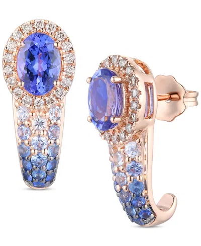 Le Vian Multi-gemstone (2-1/10 Ct. T.w.) & Nude Diamond (1/4 Ct. T.w.) Ombre Drop Earrings In 14k Rose Gold