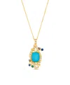 Le Vian Multi-gemstone (2.75 Ct. T.w.) And Diamond (0.35 Ct. T.w.) Pendant Necklace In 14k Honey Gold In Gold