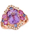 Le Vian Multi-gemstone (4-3/8 Ct. T.w.) & Nude Diamond (3/8 Ct. T.w.) Statement Ring In 14k Rose Gold