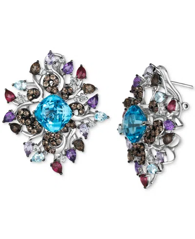 Le Vian Multi-gemstone Cluster Statement Earrings (15-5/8 Ct. T.w.) In 14k White Gold In No Color