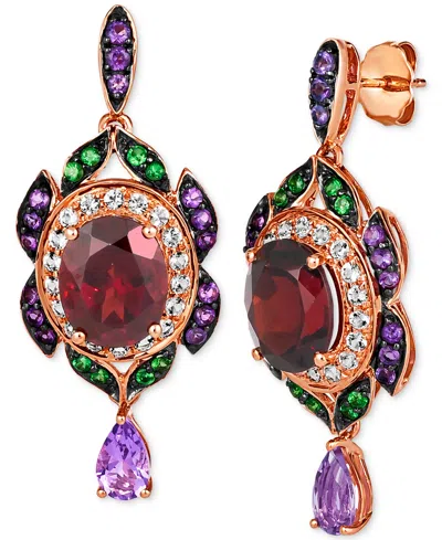Le Vian Multi-gemstone Drop Earrings (7 Ct. T.w.) In 14k Rose Gold