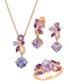 Le Vian Multi Gemstone Nude Diamond Ring Earrings Pendant Necklace Collection In 14k Rose Gold In Rose Gold