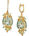 Le Vian Multi-gemstone Statement Charm Hoop Earrings (13-3/4 Ct. T.w.) In 14k Yellow Gold