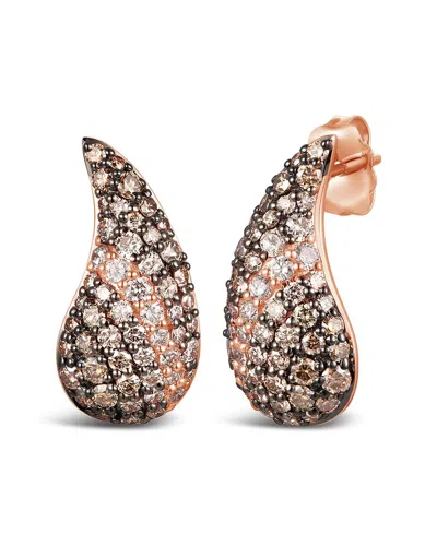 Le Vian ® Natural Colored Diamonds 14k Rose Gold 1.50 Ct. Tw. Diamond Drop Earrings In Multi