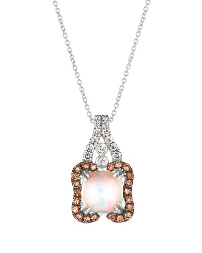 LE VIAN LE VIAN NEOPOLITAN OPAL 14K 1.09 CT. TW. DIAMOND & OPAL PENDANT