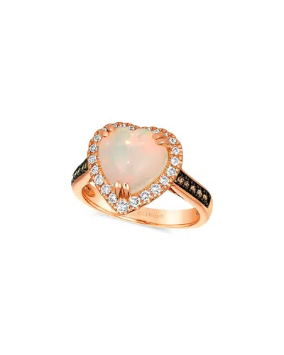 LE VIAN LE VIAN® NEOPOLITAN OPAL™ 14K ROSE GOLD 2.23 CT. TW. DIAMOND & OPAL RING