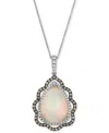 Le Vian Neopolitan Opal (3-1/2 Ct. T.w.), Nude Diamond (1/4 Ct. T.w.) & Chocolate Diamond (1/3 Ct. T.w.) Pen In White Gold