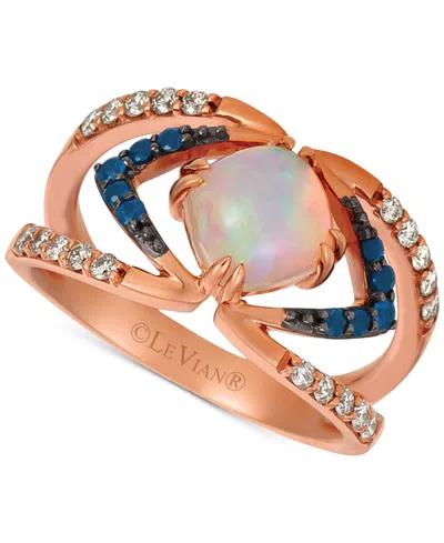 Le Vian Neopolitan Opal (3/4 Ct. T.w.), Passion Ruby (1/6 Ct. T.w.), & Nude Diamonds (1/4 Ct. T.w.) Ring Set In Multi