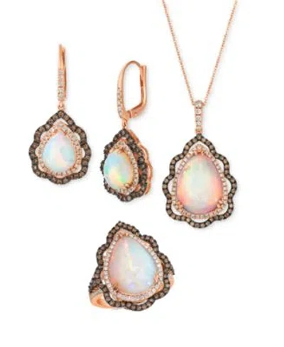 Le Vian Neopolitan Opal Nude Diamond Chocolate Diamond Ring Earrings Pendant Necklace Collection In 14k Stra In Rose Gold
