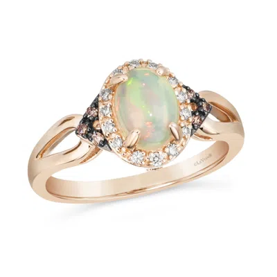 Le Vian Neopolitan Opal Ring Set In 14k Strawberry Gold